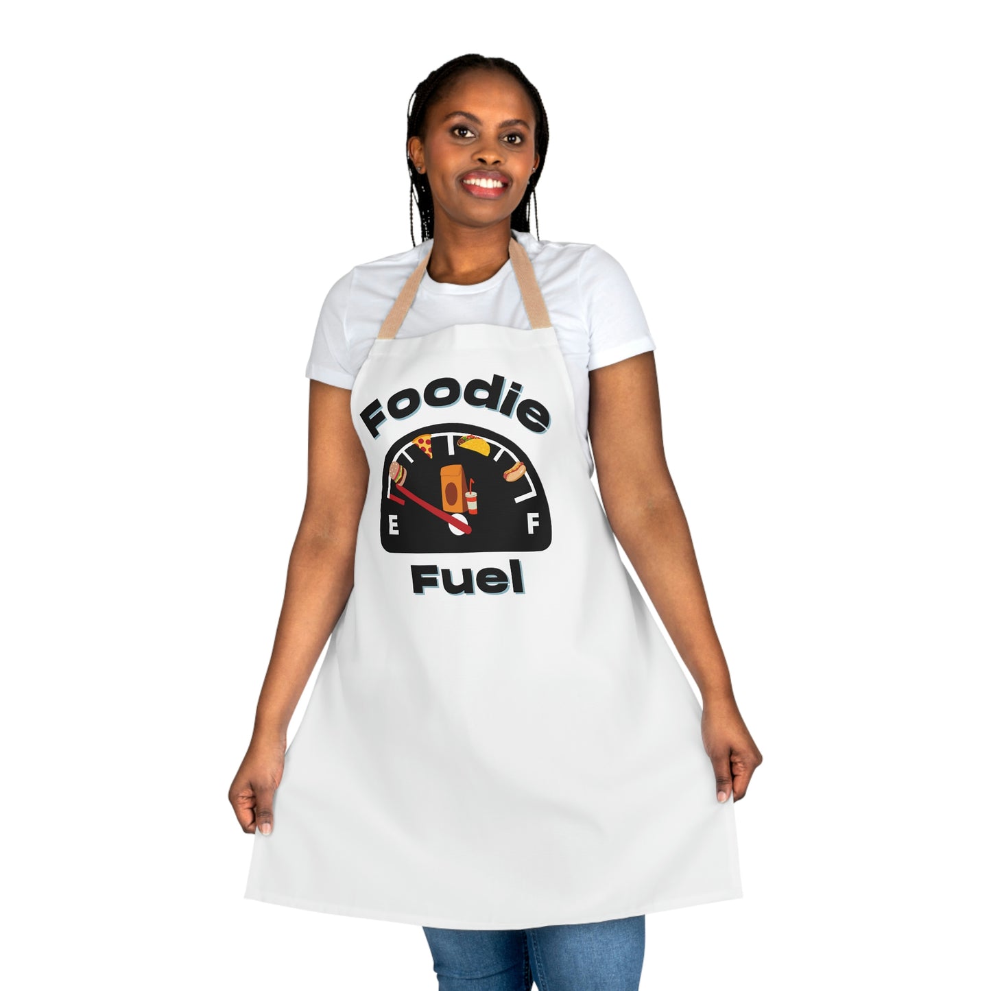 White Foodie Fuel Apron