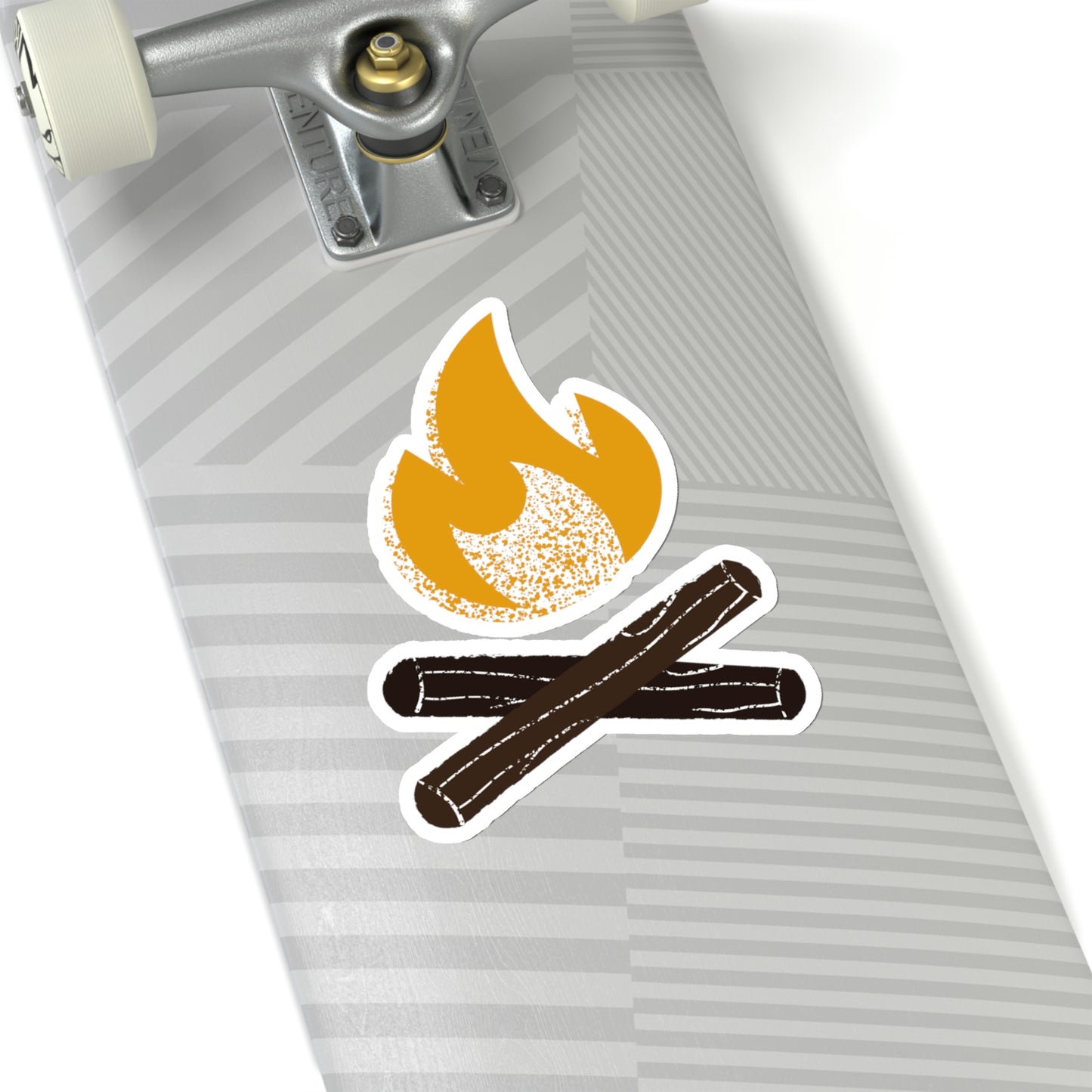 Campfire Camping Themed Kiss Cut Sticker